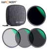 K&F Concept 4 In 1 ND Filter Set ND4 ND8 ND64 ND1000 Neutral Density Filter With Filter Bag 49mm 52mm 58mm 67mm 72mm 77mm 82mm 1