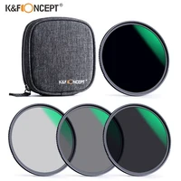 K&F Concept 4 In 1 ND Filter Set ND4 ND8 ND64 ND1000 Neutral Density Filter With Filter Bag 49mm 52mm 58mm 67mm 72mm 77mm 82mm 1