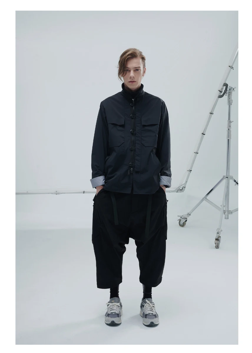 Reindee lusion 21fw functional seamless pocket waterproof tang suitacket kimono techwear asian style