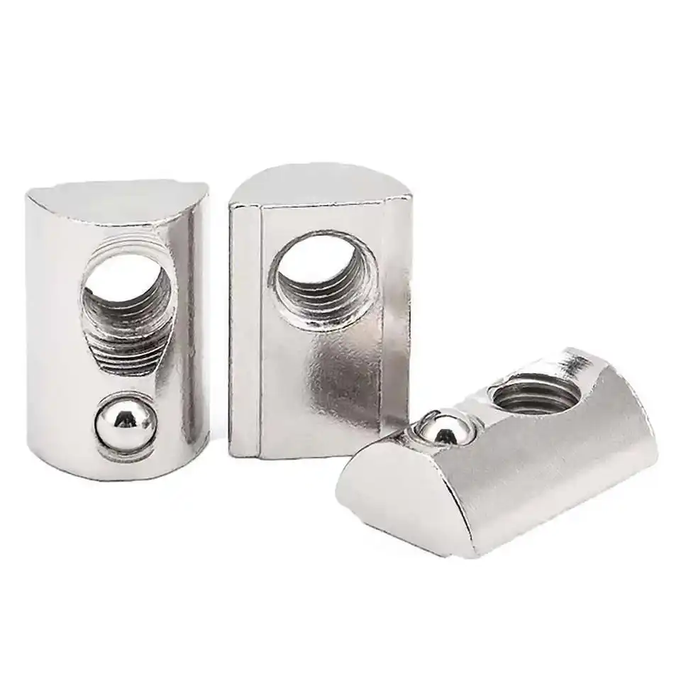 50Pcs/Lot Spring Loaded T-Nut M3 M4 M5 M6 M8 Roll-in T Spring Nut Block for 2020 3030 4040 4545 EU Aluminum Extrusion Profiles image 4