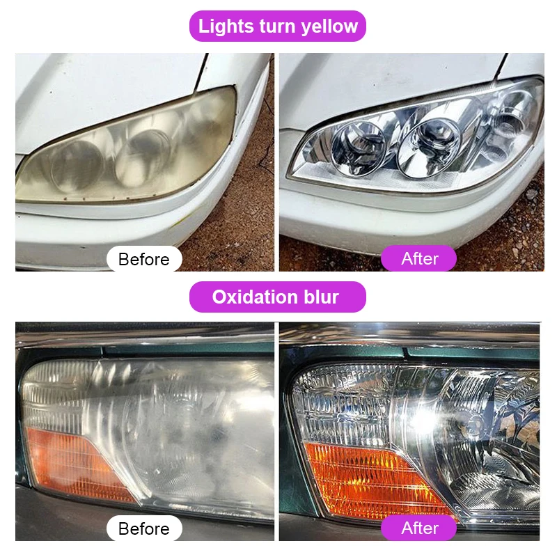 Car Headlight Restoration Kit Car Light Scratch Remover Repair Cleaning Paste Headlamp Anti Oxidation Polish Liquid