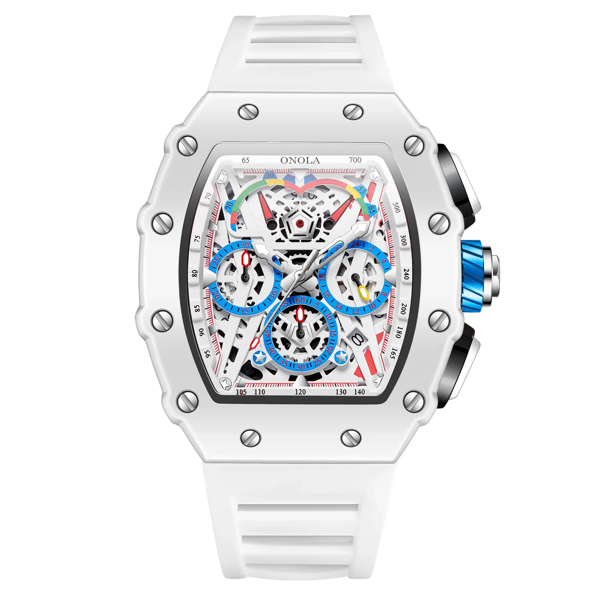 Luxury Watch Men s ONOLA Fashion Casual Multifunctional Silicone Tape - Picture 25 of 28