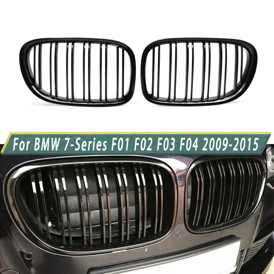 Racing Kidney Grill, Matte Black Front Bumper Grille for 2009-2015 BMW