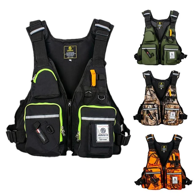 Men Life Jacket Buoyancy Suit Portable Fishing Vests Multi-Pockets  Waterproof Sea Fishing Adjustable Vest With Reflective Strip - AliExpress