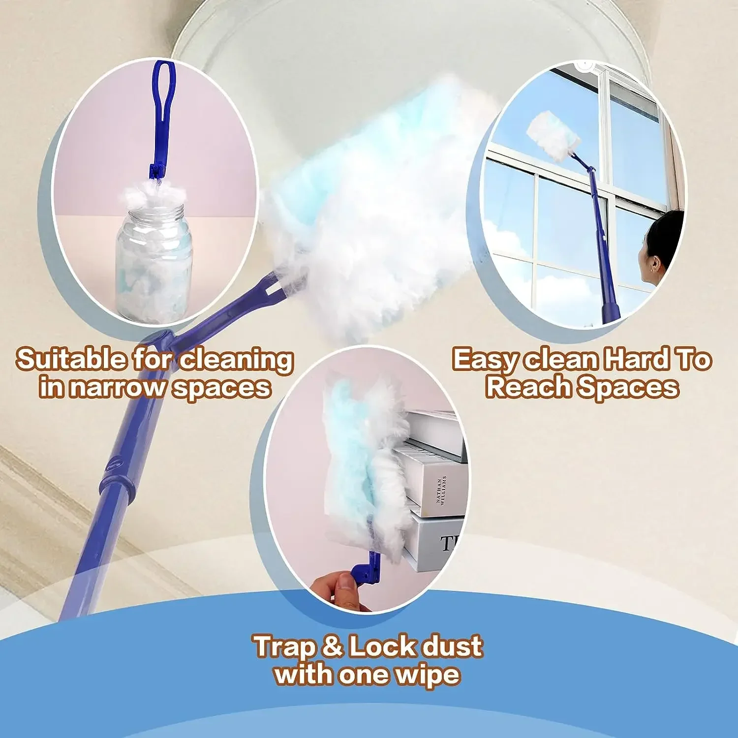 Bulk Duster Brush Disposable Duster Replace Head Refills Cleaning Home Office Blinds Car Surface Cleaning Tool For