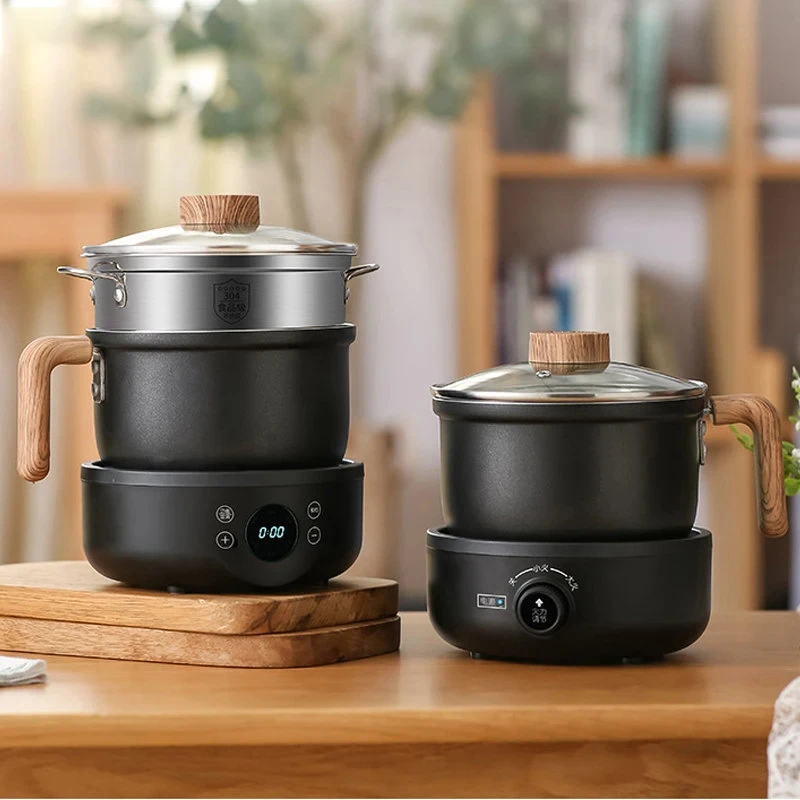 220V Multifunction  Cookers Kitchen Frying Pan Steamer Non-stick Pan Dormitory Smart Split  Hot Pot EU Plug 2