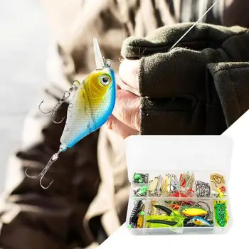 97PCS Saltwater Fishing Lures Fishing Bait Kit Bass Lure Kit With 3D Eyes Portable Artificial Fishing Baits Fishing Tackle Kit 4