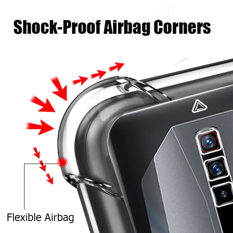 Enhanced Shockproof Airbag Silicone Clear TPU Phone Case