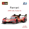 New Bburago 1:43 BMW M Hybird V8 Lamborghini Sc63 24H Le-Mans Rally Alloy Racing Die Cast Car Static Model Car Collection Gift 4
