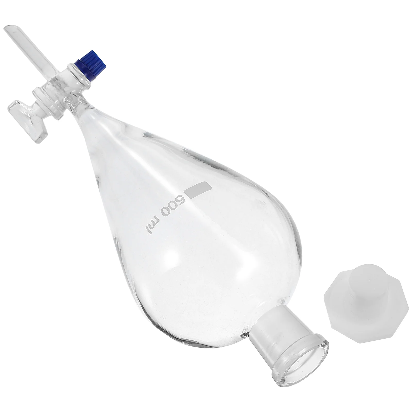 분리 깔때기 유리 분리 깔때기 500ml 실험실 깔때기 화학 실험실 실험을위한 깔때기 투명