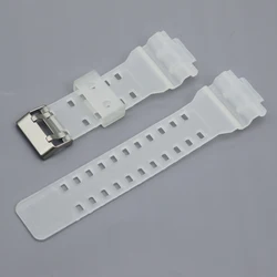 Durable 16mm Silicone Watchband - Solid Color Waterproof Rubber Strap - 16mm (Translucent)