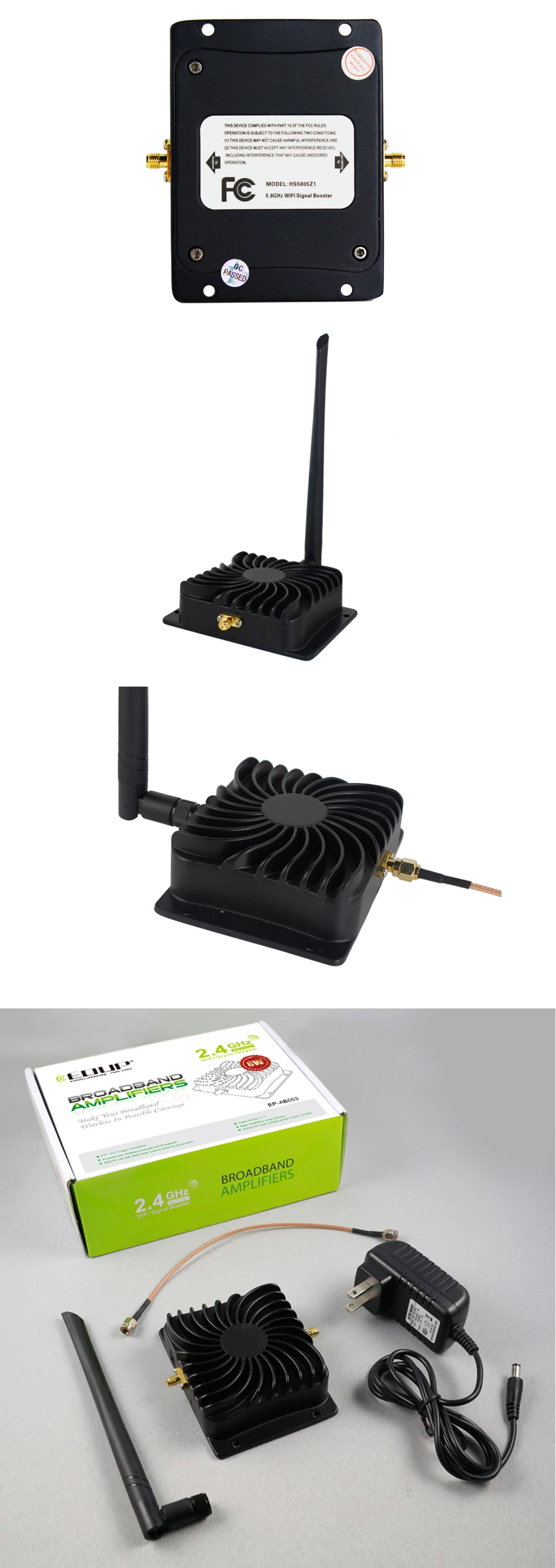 potência 2.4ghz 4w wifi signal booster faixa