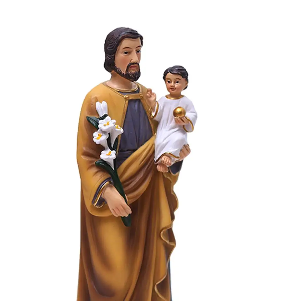 Statues of Saint Joseph And The Child Jesus Catholic Figures Sculpture