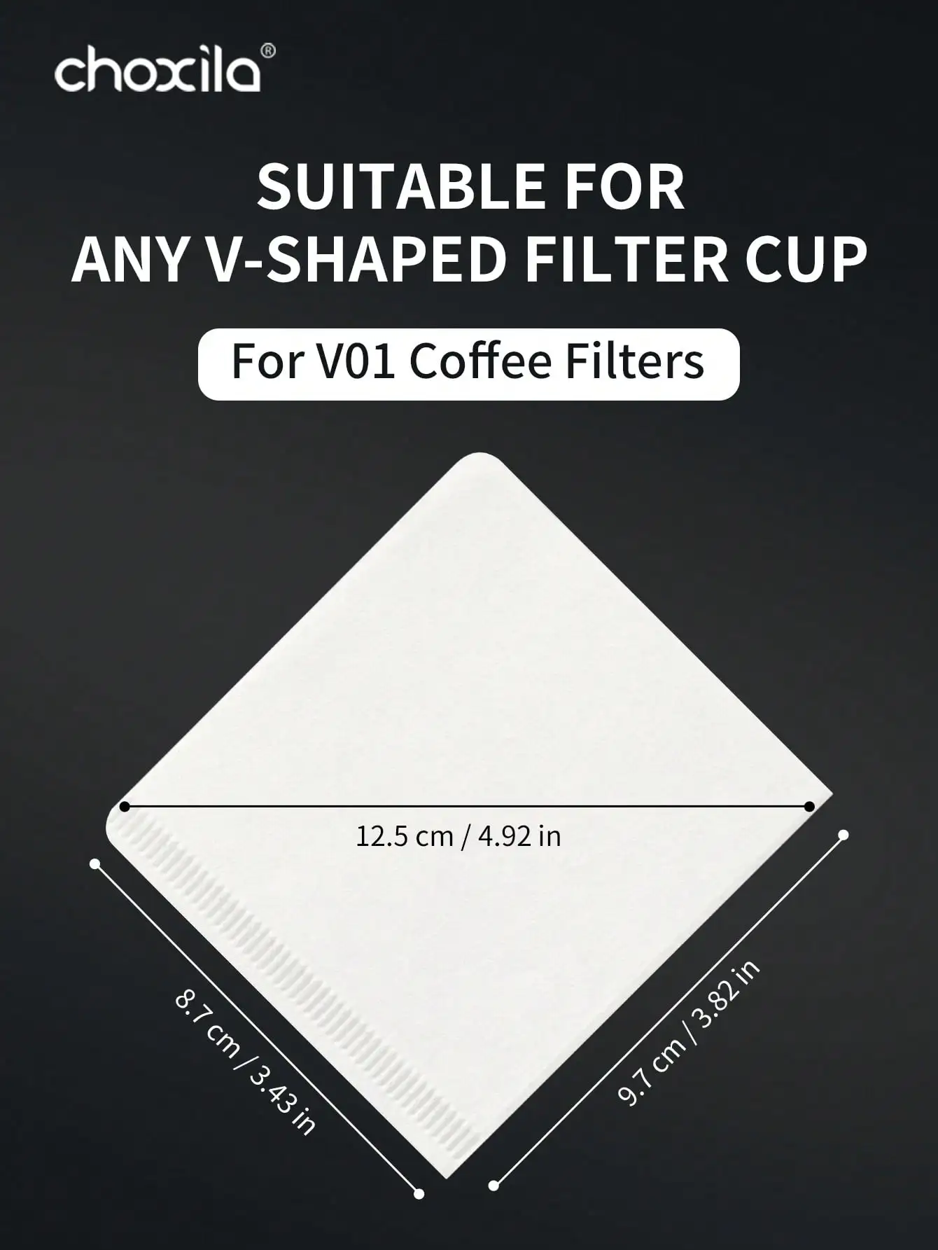 100 Pcs White Square Coffee Filters Size 01 - فلات...