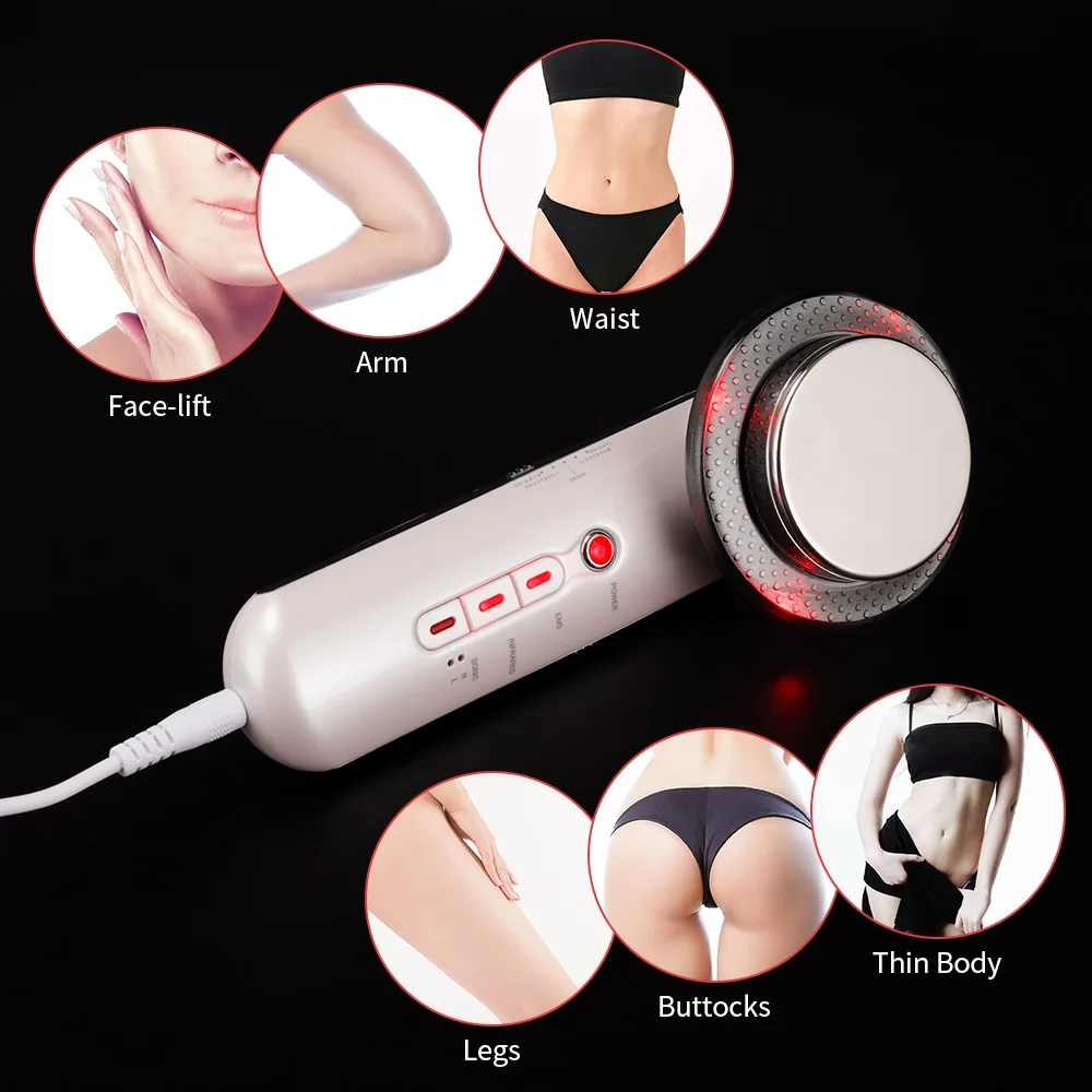 Ultrasound Cavitation Body Slimming Massager EMS Micro Current Weight Loss Far Infrared Facial Lifting Beauty Device