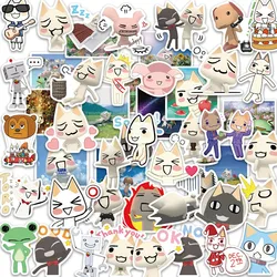 50Pcs Cute Cartoon Cat Stickers - Waterproof Vinyl Decals for Laptops, Guitars, Suitcases, and Skateboards - Perfect Kids Gift (50PCS)