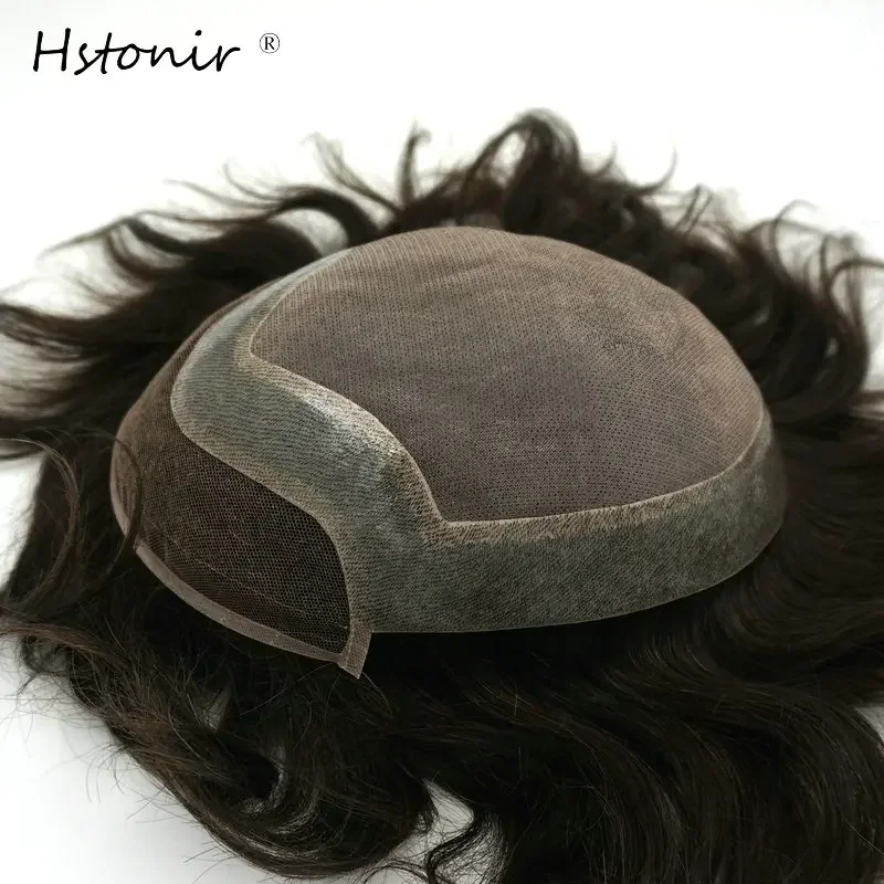 

Hstonir Toupee Men Hair System Protesis Capilar Hombre Wig For Male Lace Front Wig Peluca Cabello Humano 100% Prosthetic H046