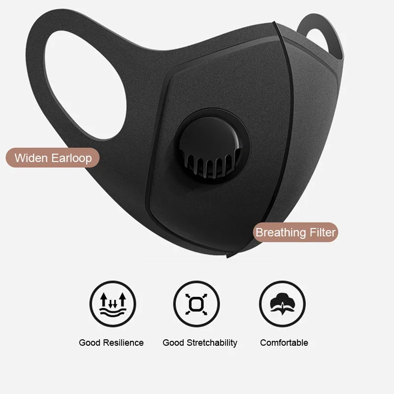 1/5/10pcs Sponge Dust Mask Anti PM2.5 Air Pollution Face  Mouth Filter Breathable Washable Reusable Facial Muffle Respirator 5