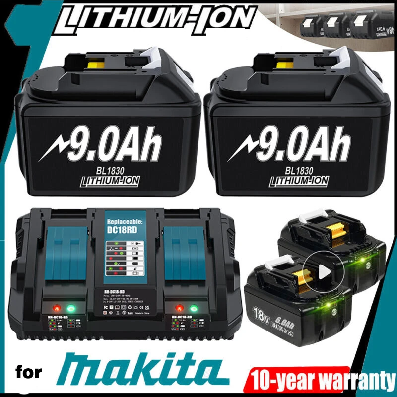 Batterie pour Makita, Chargeur Touriste, 18V, 9Ah, 6Ah, BL1850, BL1830, LXT, BL1860B AliExpress