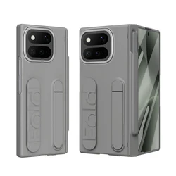 Full Protection Shockproof Case with Pen Slot, Wristband, Screen Protector, and Stand for Google Pixel 9 Pro Fold (GRAY)