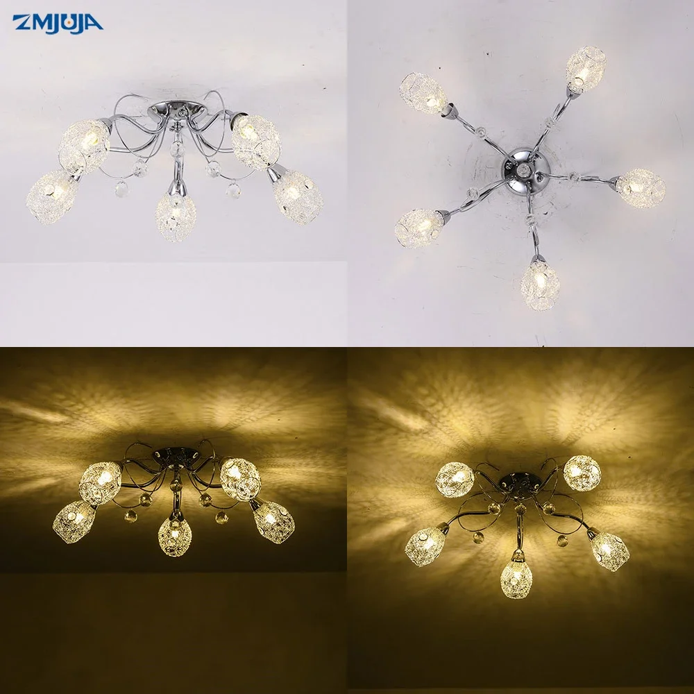 New design LED Modern ceiling pendant light home 25W 5 heads creative hang lamp dining/living room bar cafe droplight fixture images - 6