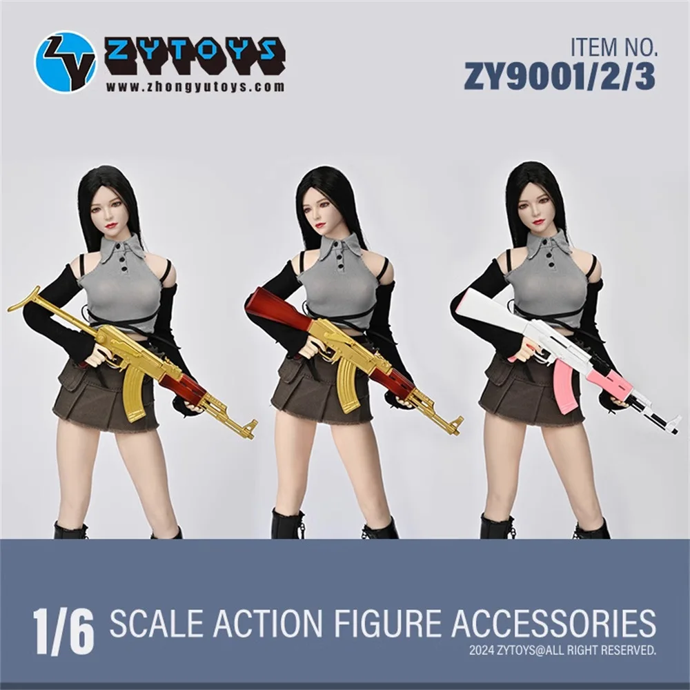 

1/6 ZYTOYS ZY9001 ZY9002 ZY9003 Mini Toys Weapon Model About 16CM PVC Material Can't be Fired Not Real AK47 For 12" Action Doll