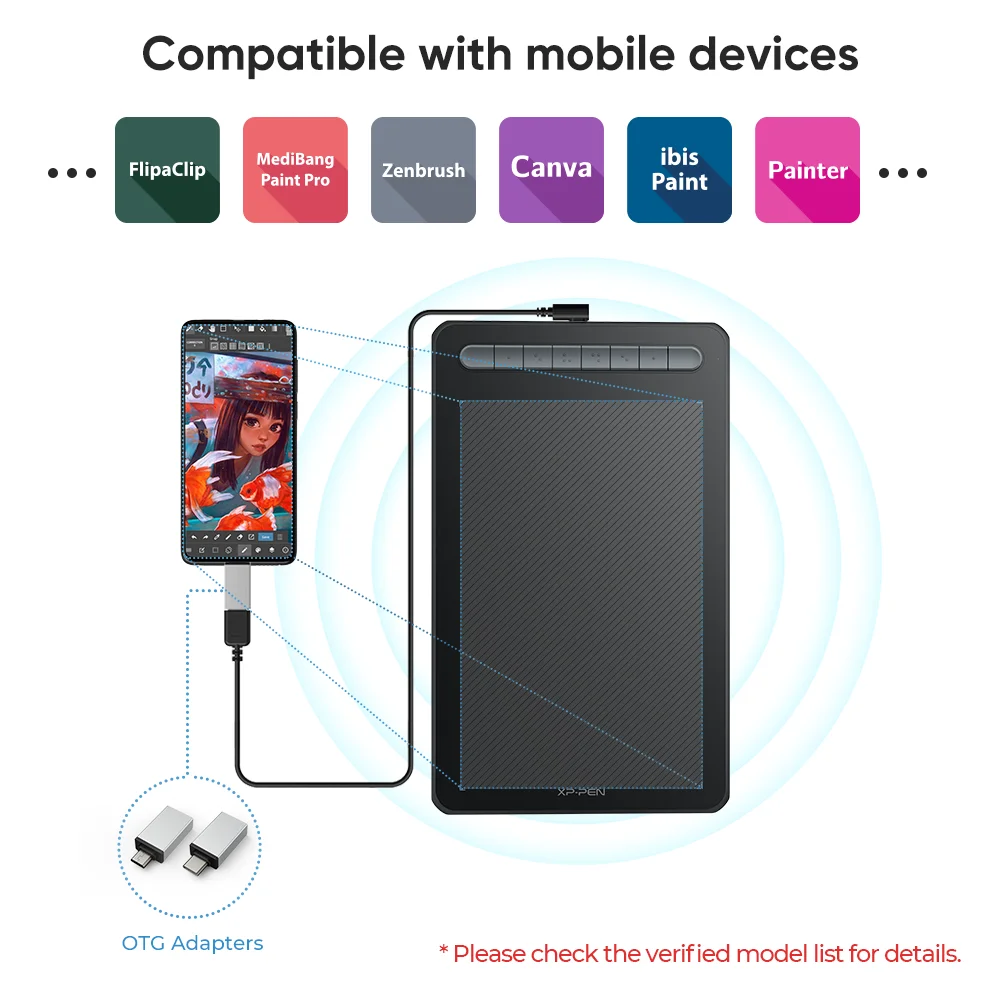 XPPen Deco MW Wireless Bluetooth Digital Graphic Tablet Drawing Tablet Pen Tablet Support Windows Mac Android Chrome OS/ Linux - Image 4