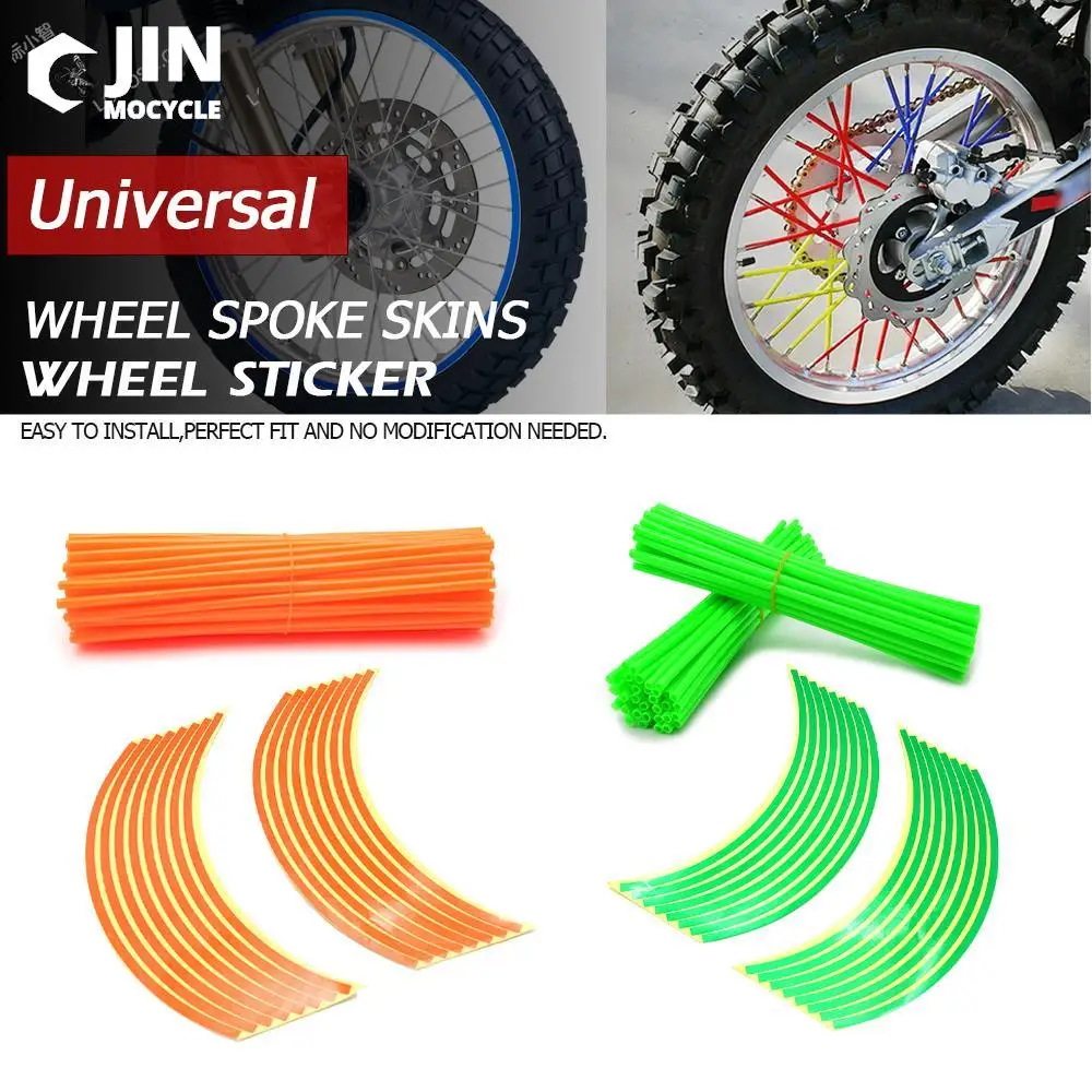 Moto Wheel Sticker Rim Stripe Tape Wheel Spoke Skin Set Per Honda Per Kawasaki Z750 Z800 Per Yamaha Mt07 Mt09 Mt10 R1