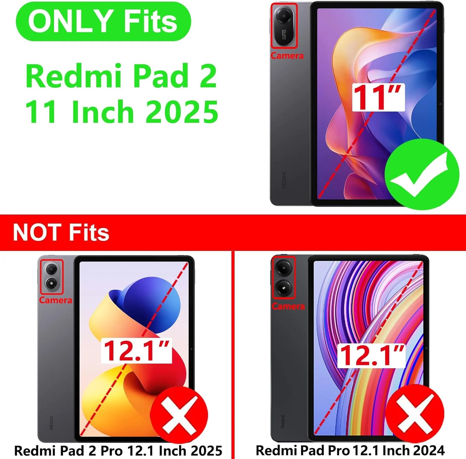 Premium Tempered Glass Screen and Camera Protector – Anti-Fall/Anti-Scratch 11 Tablet Shield