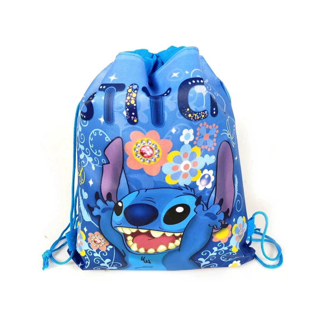 Sac à dos Disney CAN o & Stitch Anime, sac à bandoulière de proximité, décorations de fête au point, sac cadeau, fête d'anniversaire pour enfant, fournitures de douche pour bébé, cadeaux