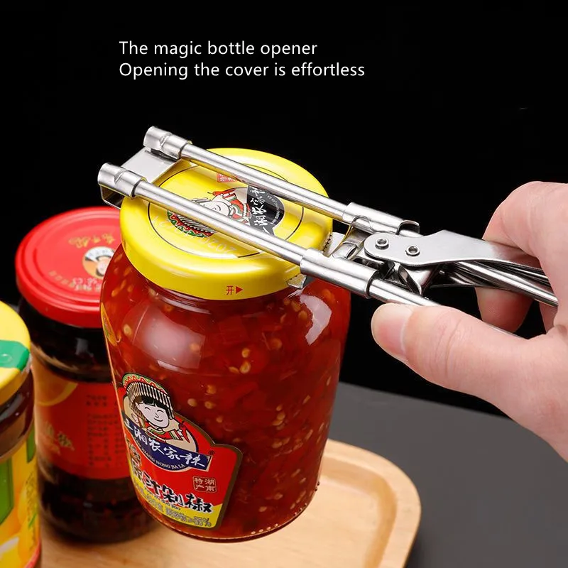 AdjustablemultifunctionbottlecapopenerStainlesssteelBottle