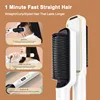Electric Heating Straight Comb Double Use LCD Electric Hair Straightener Curler Anti-Scalding Styling Tool Straightening Brush 3