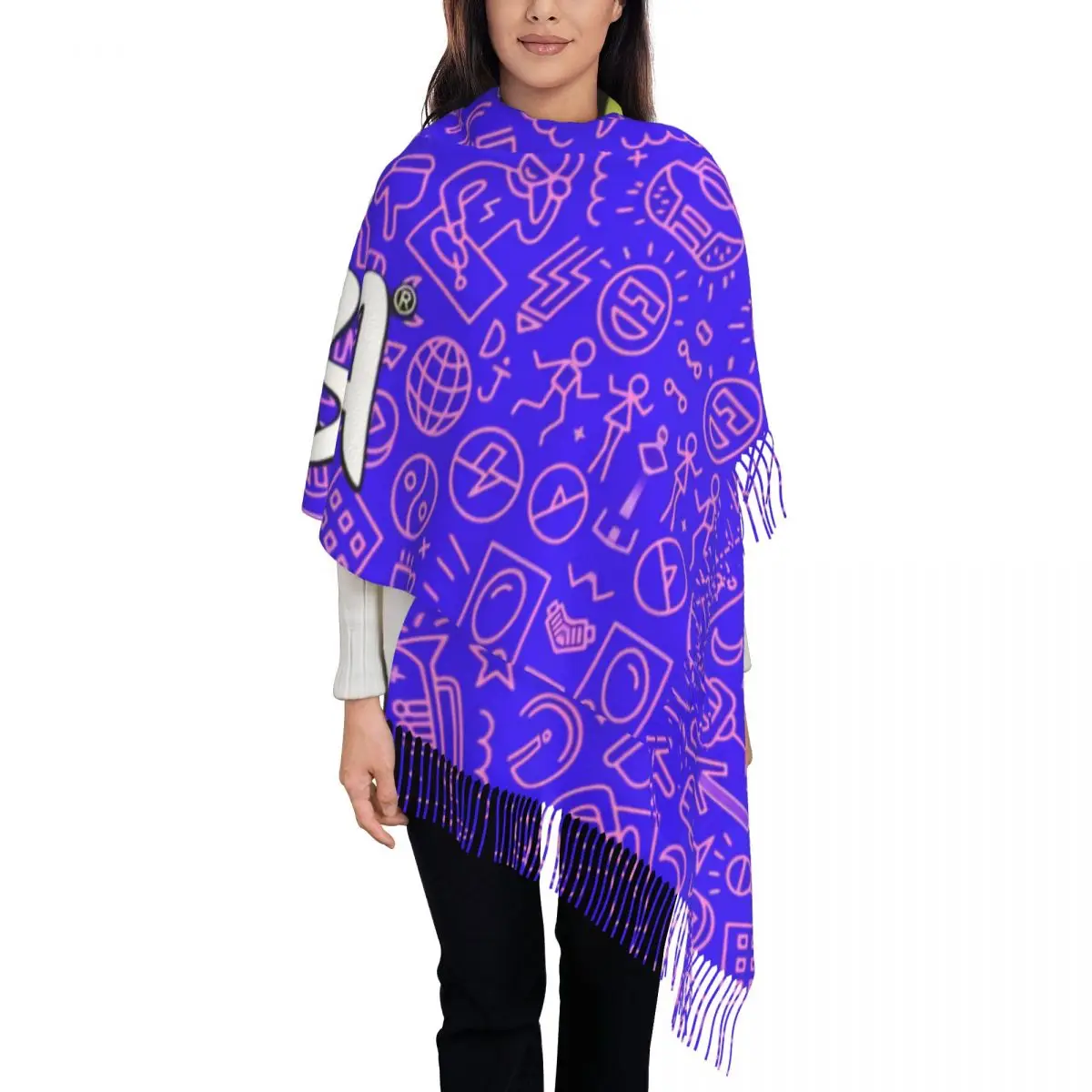 

Customized Printed Zumba Scarf Women Men Winter Warm Scarves Fitness Shawls Wraps