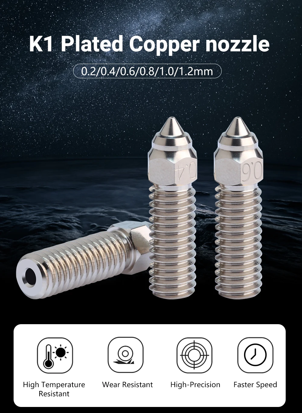 Buse En Acier Trempé Pour Anycubic Kobra 3 Max - Pièce De Rechange Pour Imprimante 3D, Haute Résistance