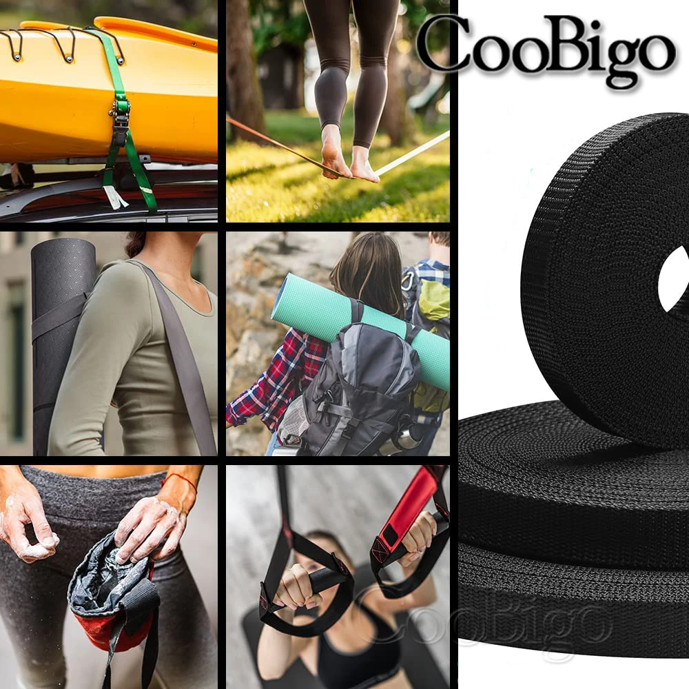 5Yard webbing ribbon band strap tape for dog collar harness belt DIY bag craft sewing accessories 10/15/20/25/30/38/50mm black webbing ribbon