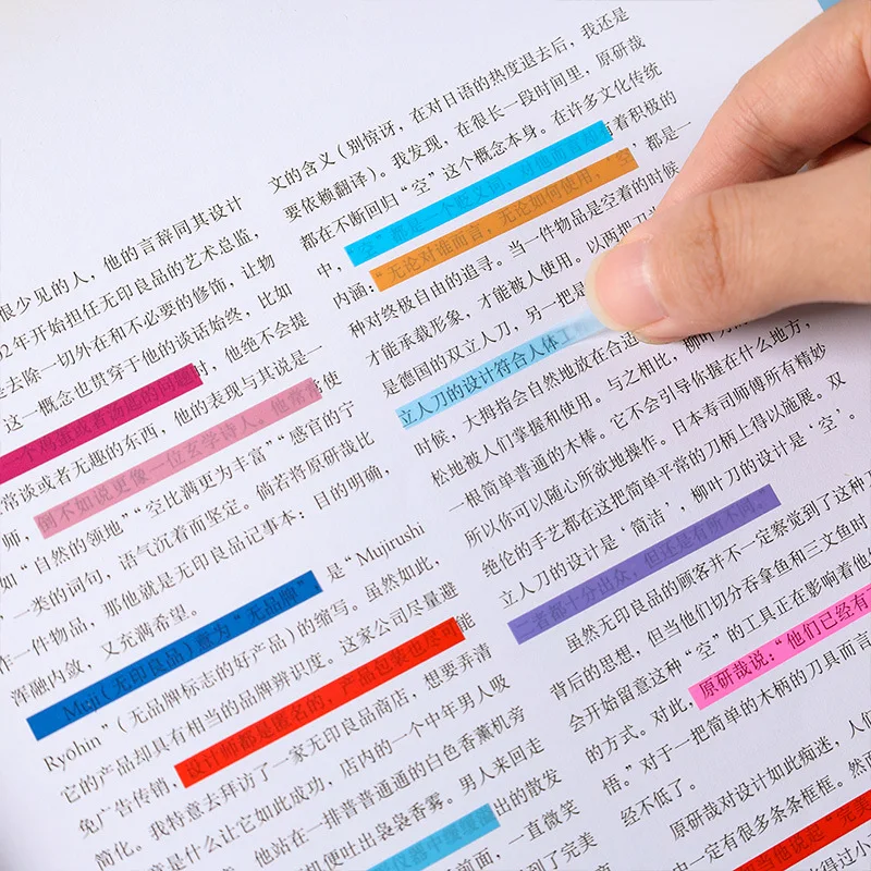 300 pezzi di note trasparenti estremamente fini con etichette adesive con indice attaccate a adesivi colorati ad alto livello di aspetto - immagine 2