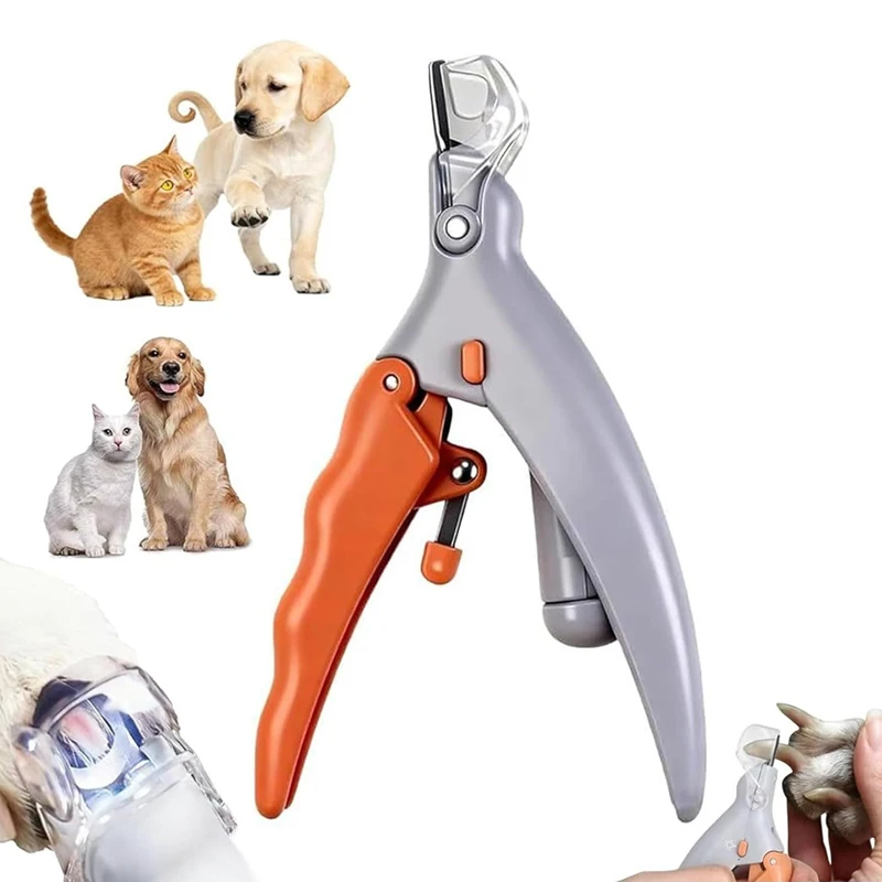 Pet Nail Clipper 1PC Pet Nail Clipper with LED Light Dog Cat Special Nail Clipper Multifunction Trimmer Pet Cleaning Grooming Supplies