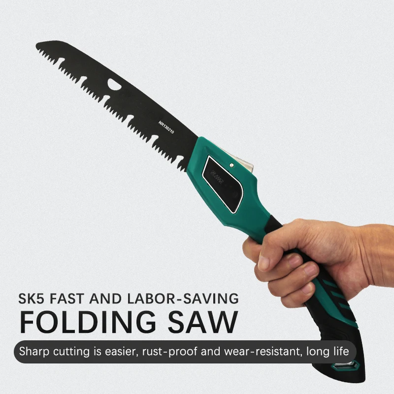 AMR HSS Folding Logging Saw with Triple-Sided Teeth & Safety Lock for Wood Branches Tree Trimming Bamboo Pruning (7/8/10inch)&zwnj; &zwnj;