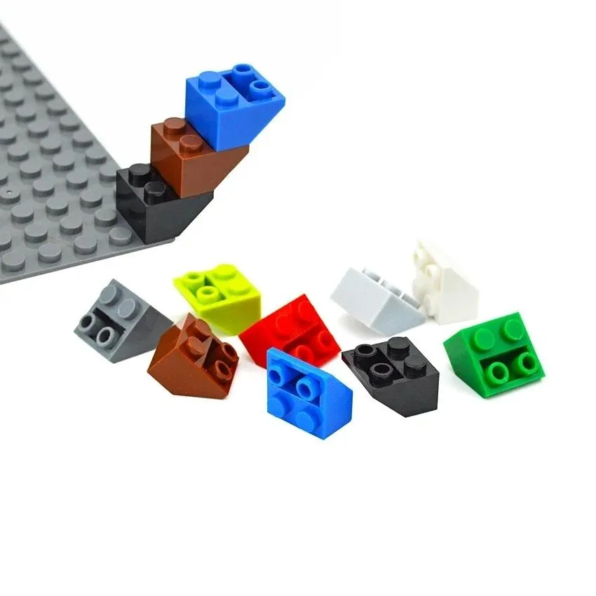 20 Stück DIY Technische Neigung umgekehrt 45 ° 2x2 Slope Anti-abgeschrägte Ziegel MOC Teile Bausteine Spielzeug für Kinder Kompatibel 3660 – Detail 5