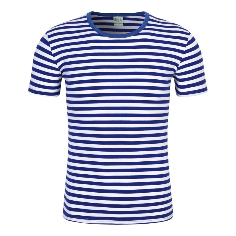 65cotton35spandexRussianTelnyashkaTshirtStripedBlueRussia