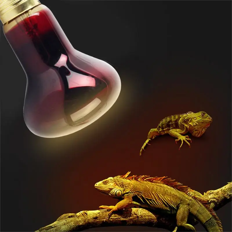 Pet Heating Lamp reptile heating lamp,reptile light bulb,reptile lamp bulb 60W / 100W Infrared Ceramic Emitter Heat Light Bulb Pet Brooder Reptile Lamp 220-240V LED Red Reptile Night