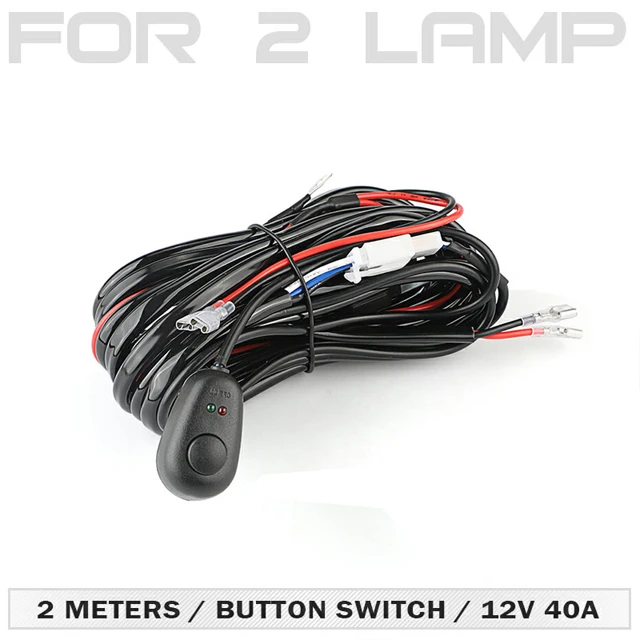 Kit de câblage de barre lumineuse à LED Kit de faisceau de câblage de barre  lumineuse LED 12 V 6,6 pieds de long 16 AWG - Cdiscount Auto