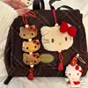 Kawaii Sanrio Hello Kitty Christmas Plush Backpack Pendant Cute Cartoon Keychain Decoration Stuffed Doll Girls Birthday Gift 1