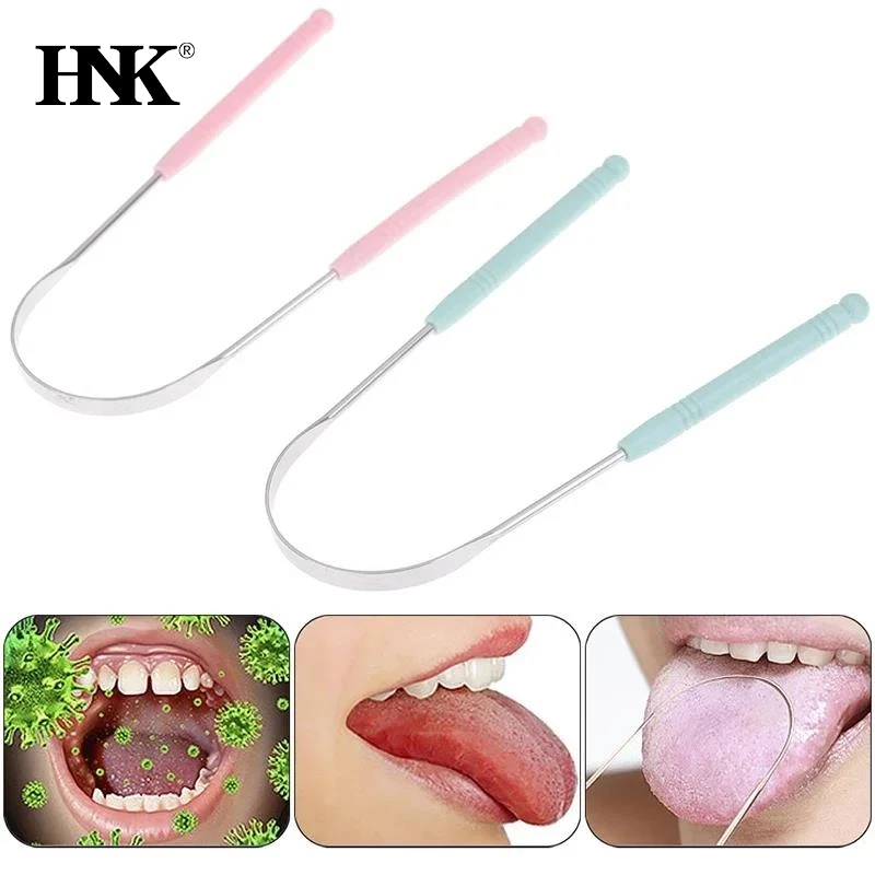 

1PC Stainless Steel Tongue Scraper Cleaner Fresh Breath Cleaning Coated Tongue Toothbrush Oral Hygiene Care Tools