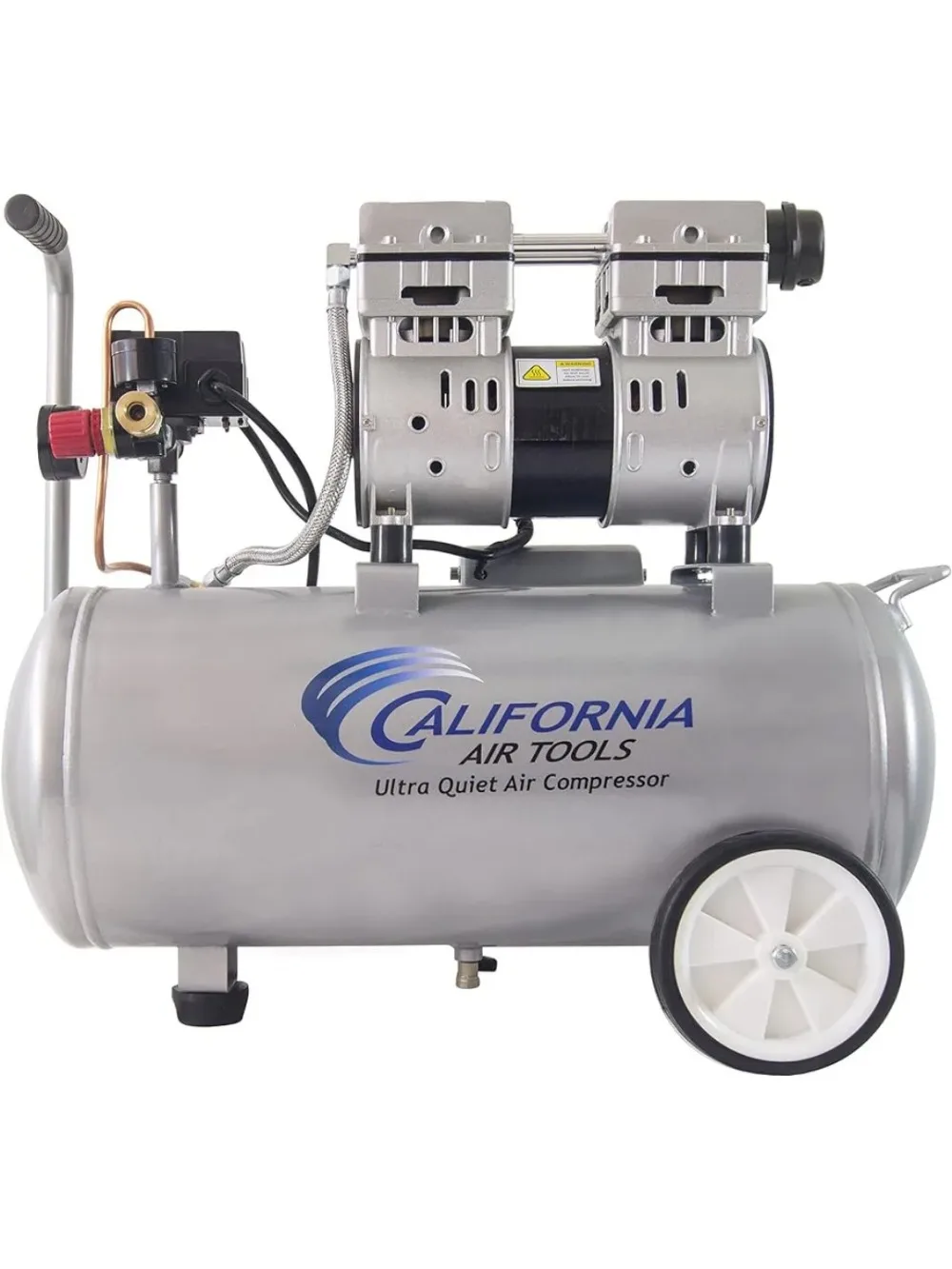 

California Air Tools 8010 Steel Tank Air Compressor | Ultra Quiet, Oil-Free, 1.0 hp, 8 gal