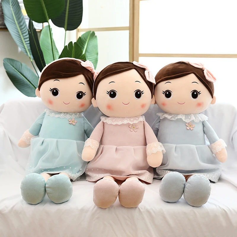 40cm Kawaii Plush Girl Dolls with Lace Clothes Soft Stuffed Dolls Lovely Plush Toys For Girl Kids Birthday Valentine Gift