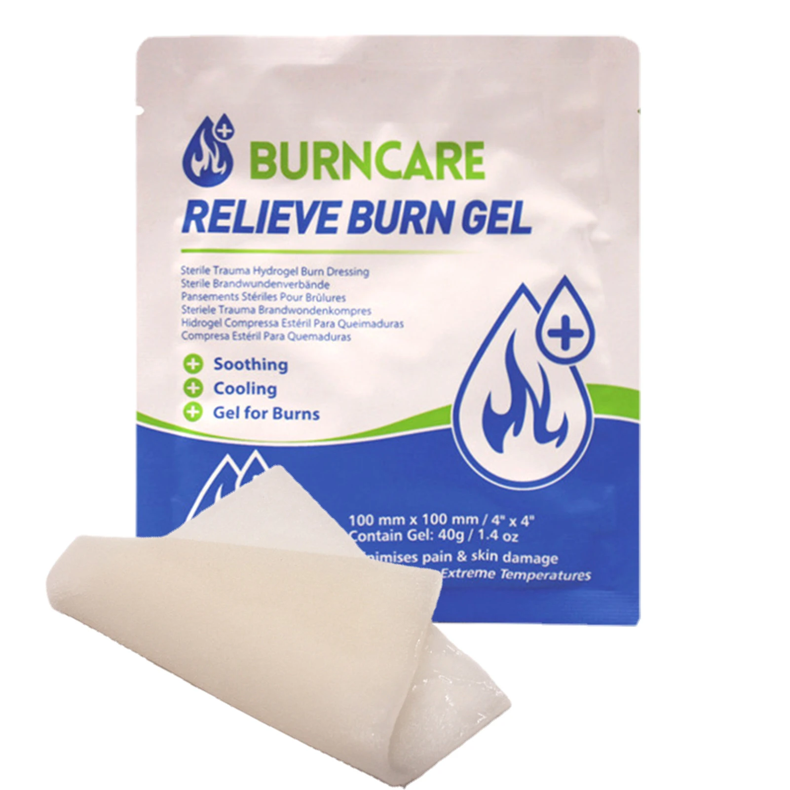 Burn Dressing Emergency Burn Care Gel Cooling And Soothing Hydrogel