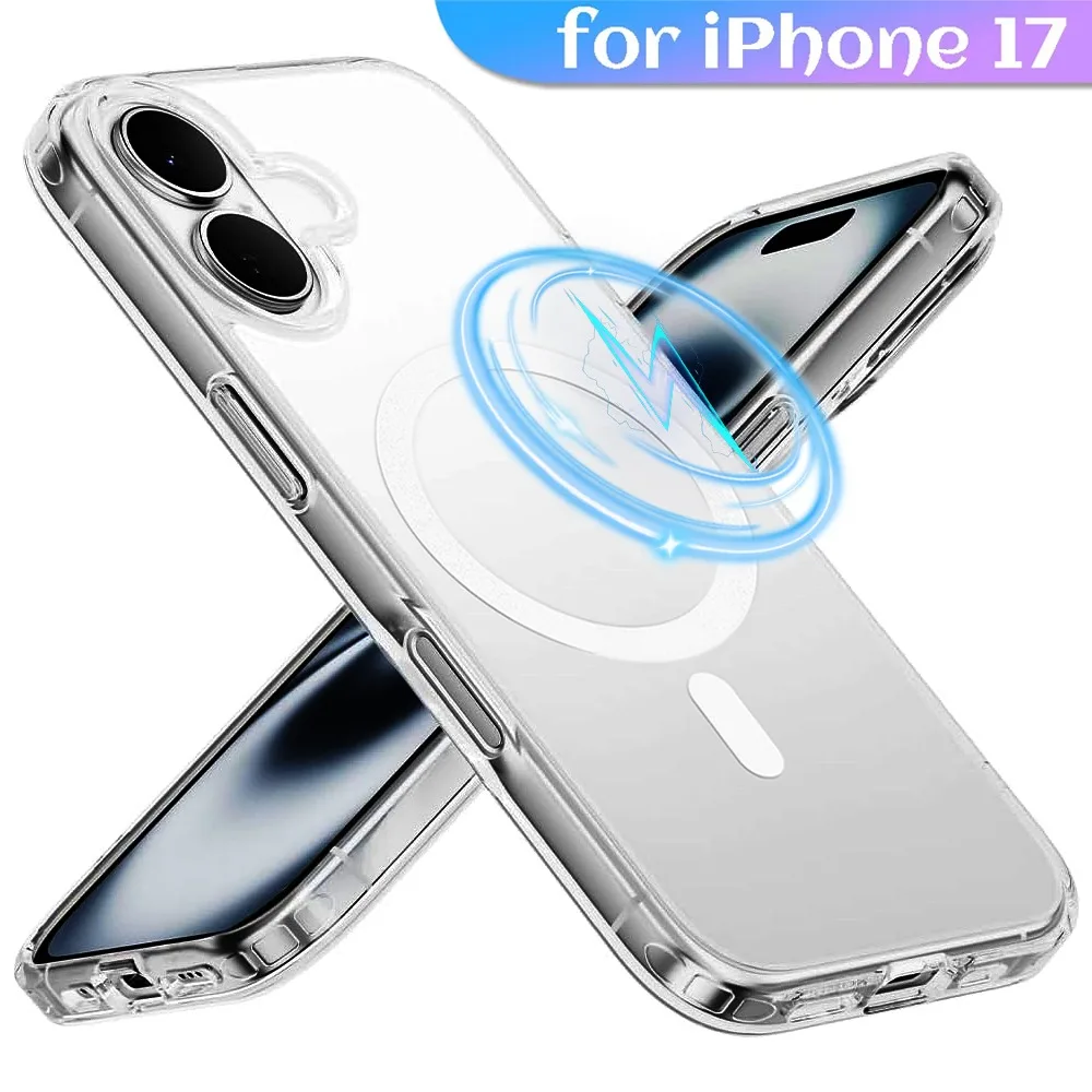 Magnetic Protection Shockproof Transparent Phone Case with MagSafe Compatibility