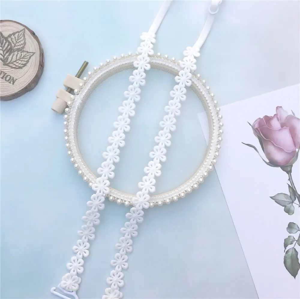 Moly Story Decorative Small Flower Thin Bra Straps Women Shoulder Strap Replacement Intimate Accessories Underwear Belt