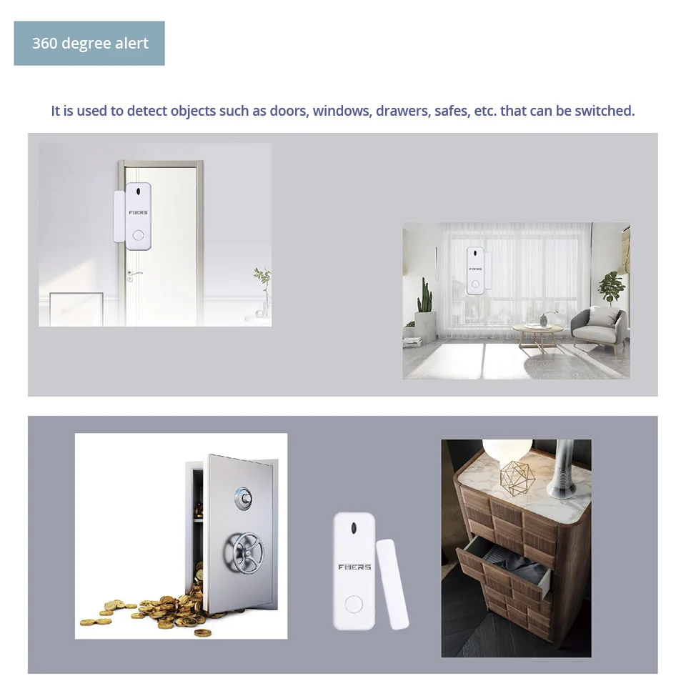 Wireless Mini Door Window Magnet Sensor Detector D10 For G95 G34 Home Alarm WiFi